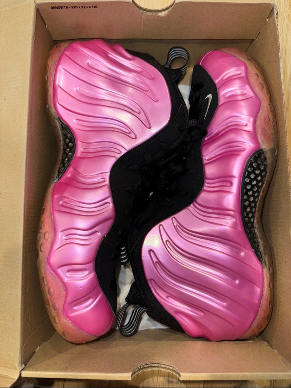 Nike Air Foamposite Metallic Pink and Black Men's Sneakers Size 12 BRAND NEW